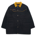 Made in Canada CCJ Drifter Coat Duck Western Jacket L Black Corduroy Drawcord Collar