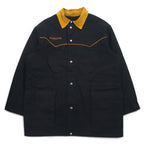 Made in Canada CCJ Drifter Coat Duck Western Jacket L Black Corduroy Drawcord Collar