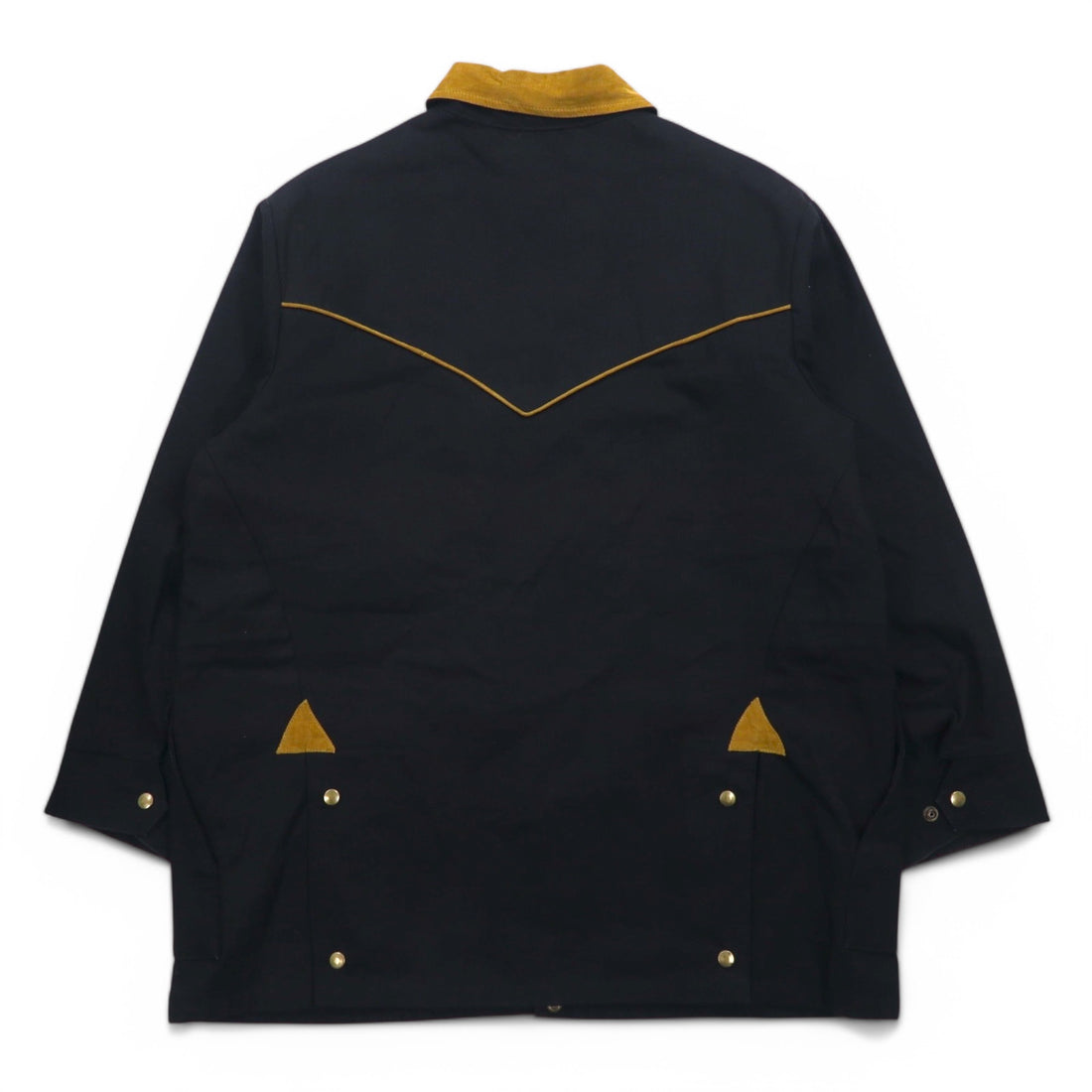 Made in Canada CCJ Drifter Coat Duck Western Jacket L Black Corduroy Drawcord Collar