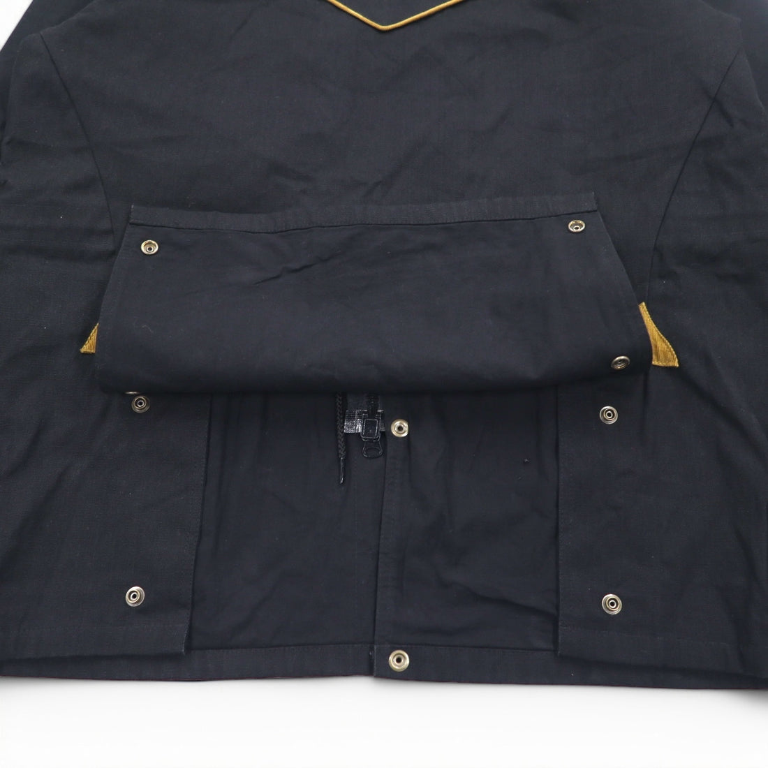 Made in Canada CCJ Drifter Coat Duck Western Jacket L Black Corduroy Drawcord Collar