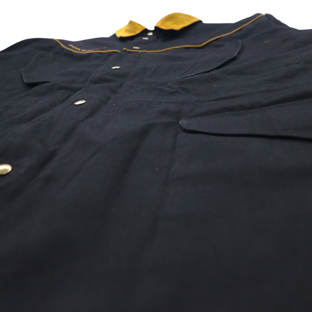 Made in Canada CCJ Drifter Coat Duck Western Jacket L Black Corduroy Drawcord Collar
