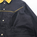 Made in Canada CCJ Drifter Coat Duck Western Jacket L Black Corduroy Drawcord Collar