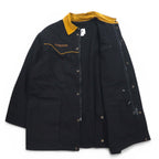 Made in Canada CCJ Drifter Coat Duck Western Jacket L Black Corduroy Drawcord Collar