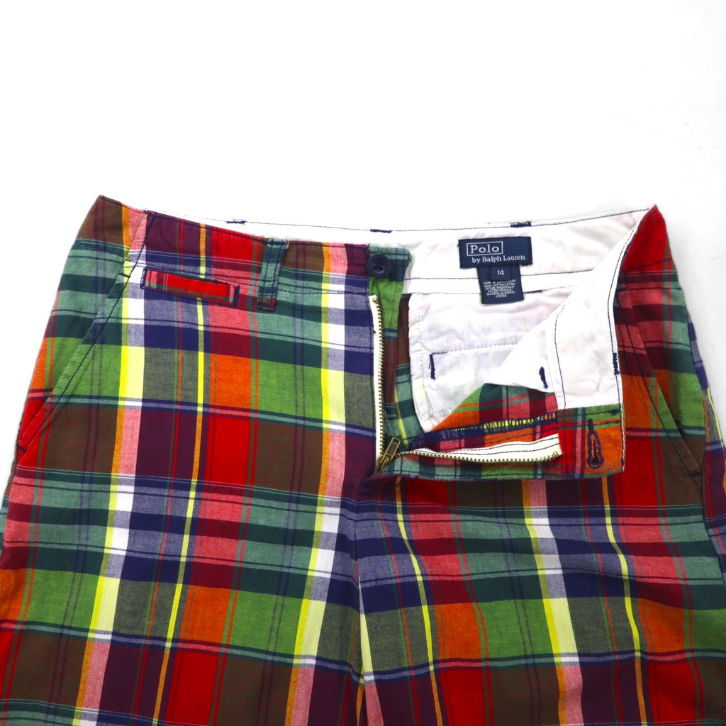 Polo by Ralph Lauren 90年代 ショートパンツ ハーフパンツ S レッド チェック コットン