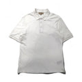 BURBERRY Current Tag Polo Shirt, Size L, White Cotton, Pique, One-Point Logo Embroidery