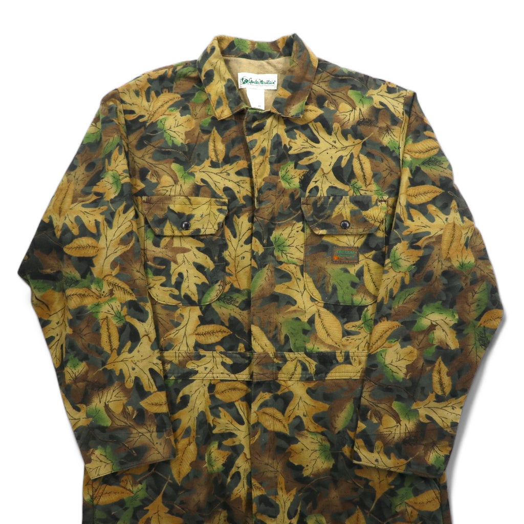 Vintage 90s Utility Jumpsuit USA Made Gender Mountain All-in-one Jumpsuit Overalls L Khaki KELLY COOPER TRU-LEAF Camouflage