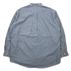 J.CREW 90年代 ボタンダウンシャツ XL ブルー ストライプ コットン 巨人タグ ビッグサイズ
