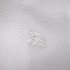BURBERRY Current Tag Polo Shirt, Size L, White Cotton, Pique, One-Point Logo Embroidery