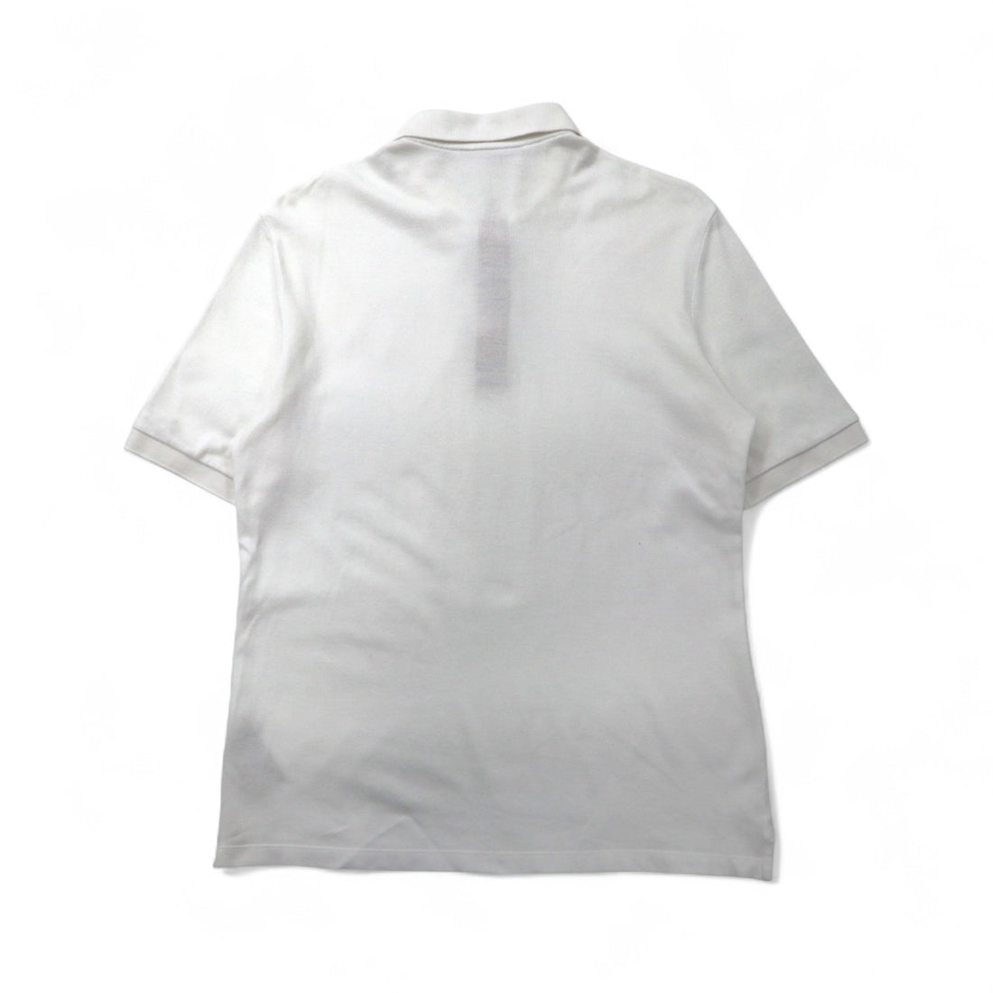 BURBERRY Current Tag Polo Shirt, Size L, White Cotton, Pique, One-Point Logo Embroidery