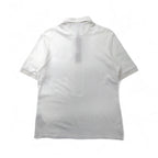 BURBERRY Current Tag Polo Shirt, Size L, White Cotton, Pique, One-Point Logo Embroidery