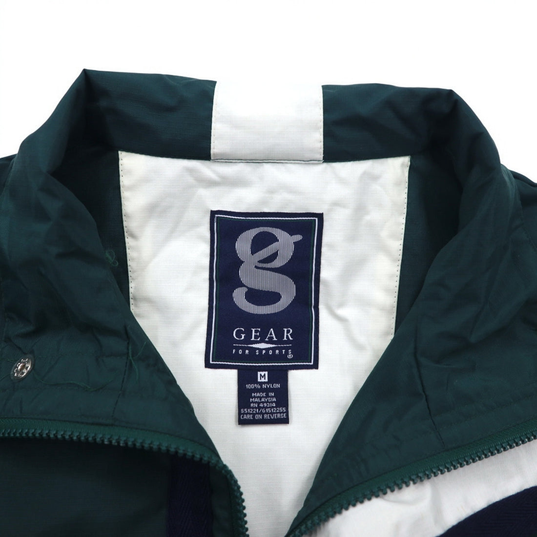 GEAR FOR SPORTS Half-Zip Nylon Jacket Anorak Jacket M Green Navy Ripstop