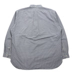RALPH LAUREN 90s MCMEEL Big Size Button Down Shirt L Blue Check Small Pony Embroidery