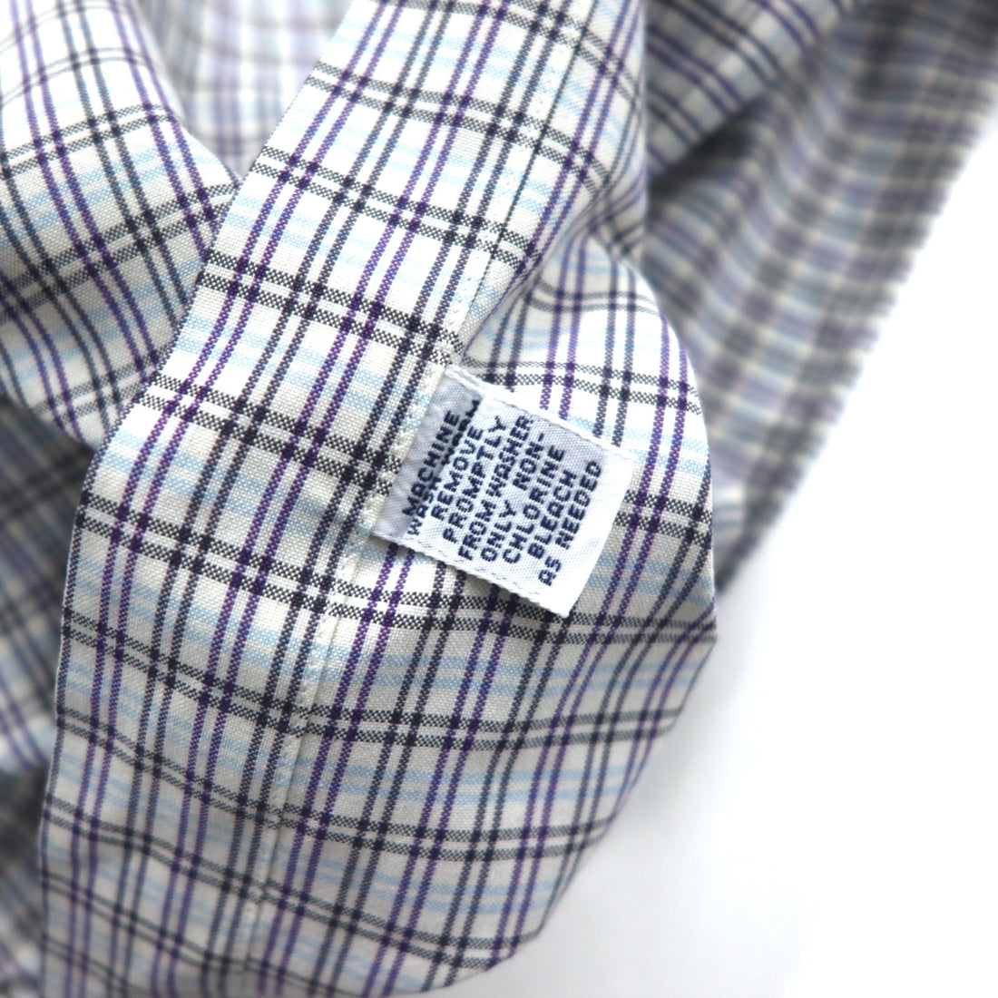 RALPH LAUREN 90s MCMEEL Big Size Button Down Shirt L Blue Check Small Pony Embroidery