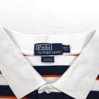 Polo by Ralph Lauren Striped Polo Shirt 2XL TALL White Navy Small Pony Embroidery Big Size