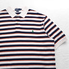 Polo by Ralph Lauren Striped Polo Shirt 2XL TALL White Navy Small Pony Embroidery Big Size