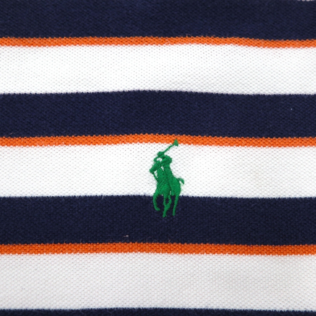 Polo by Ralph Lauren Striped Polo Shirt 2XL TALL White Navy Small Pony Embroidery Big Size