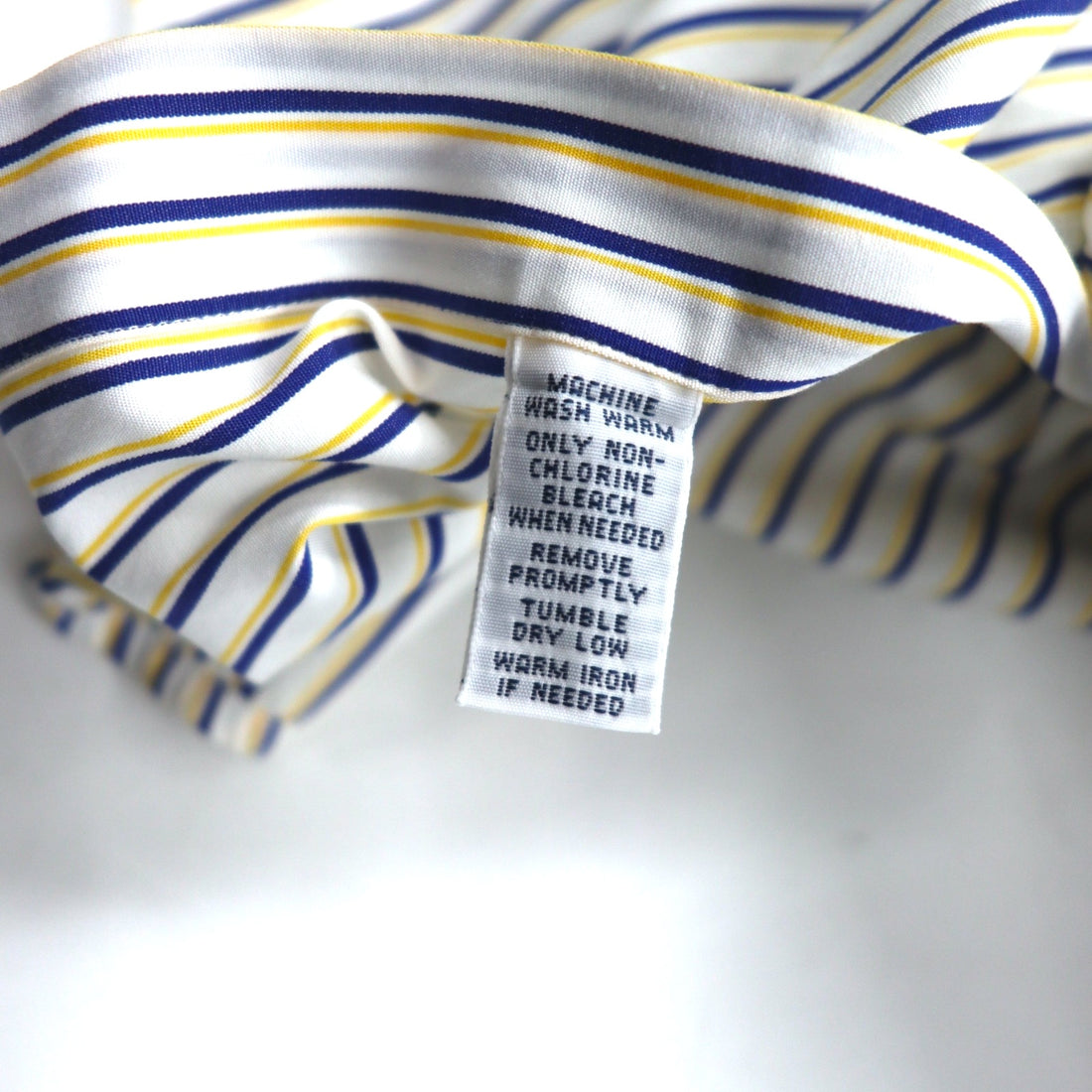 RALPH LAUREN 90s Big Size Button Down Shirt L White Blue Stripe CUSTOM FIT