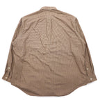 RALPH LAUREN 90s BLAKE Big Size Button Down Shirt XL Brown Check Small Pony Embroidery
