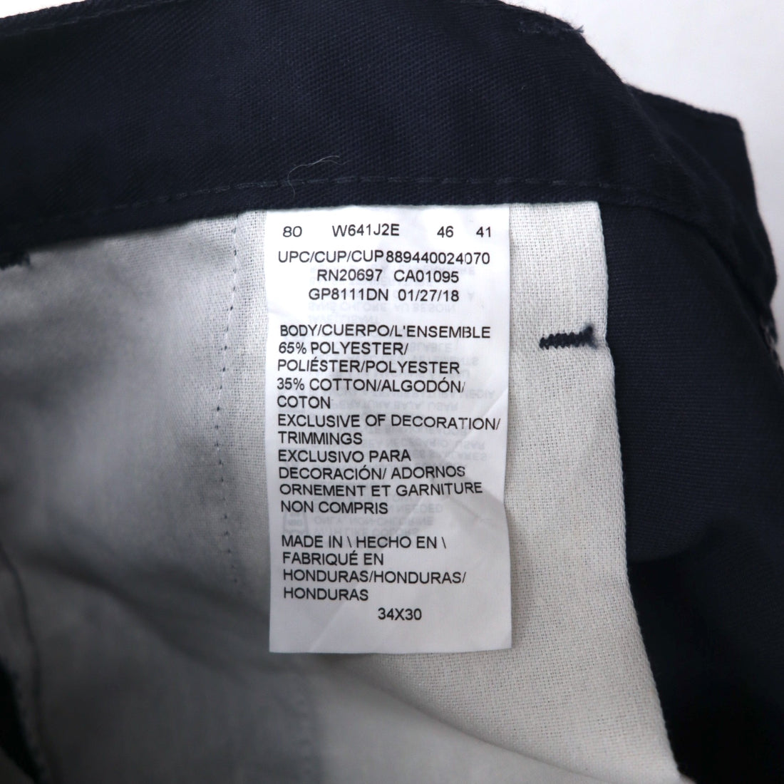 Dickies Chino Pants Work Pants L Navy Polyester Cotton GP8111