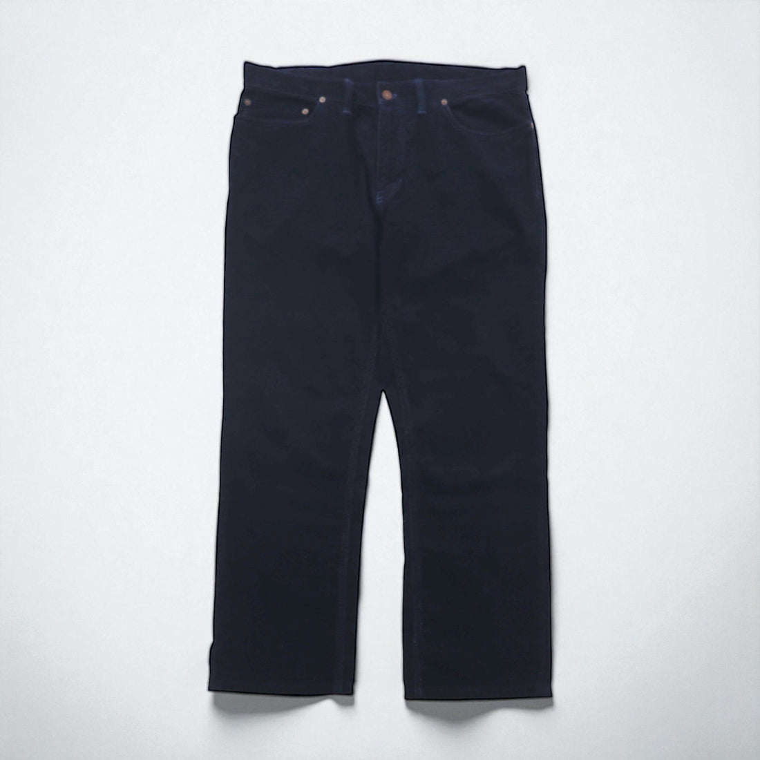 Polo Ralph Lauren Corduroy Chino Work Pants, Size L, Navy with Leather Patches