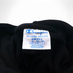 Champion Reverse Weave Pullover Hoodie L Black Script Logo Blue Single Tag Reprint Made in Honduras