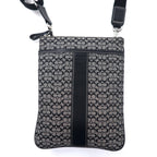 COACH Mini Signature Shoulder Bag Gray Canvas Leather