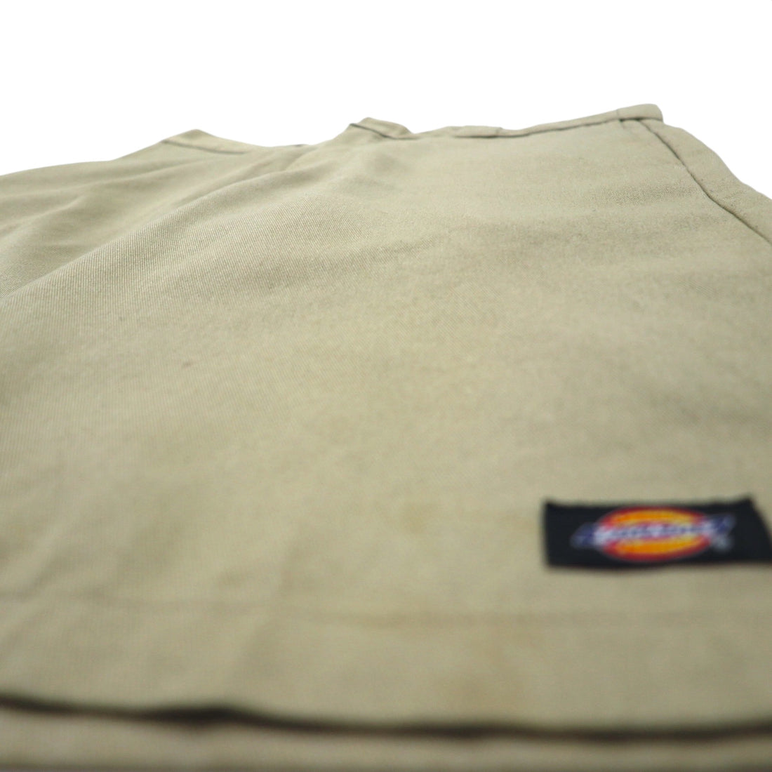 Dickies Relaxed Fit Short Work Pants, Size L, Beige, Knee-Length, WR640, Made in Mexico