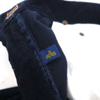 Polo Ralph Lauren Corduroy Chino Work Pants, Size L, Navy with Leather Patches