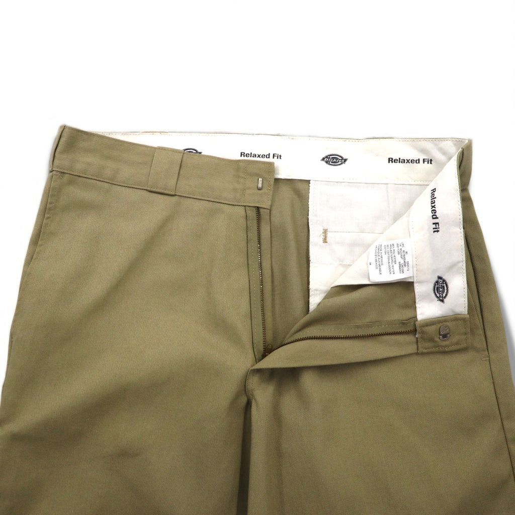 Dickies Relaxed Fit Short Work Pants, Size L, Beige, Knee-Length, WR640, Made in Mexico