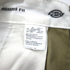 Dickies Relaxed Fit Short Work Pants, Size L, Beige, Knee-Length, WR640, Made in Mexico