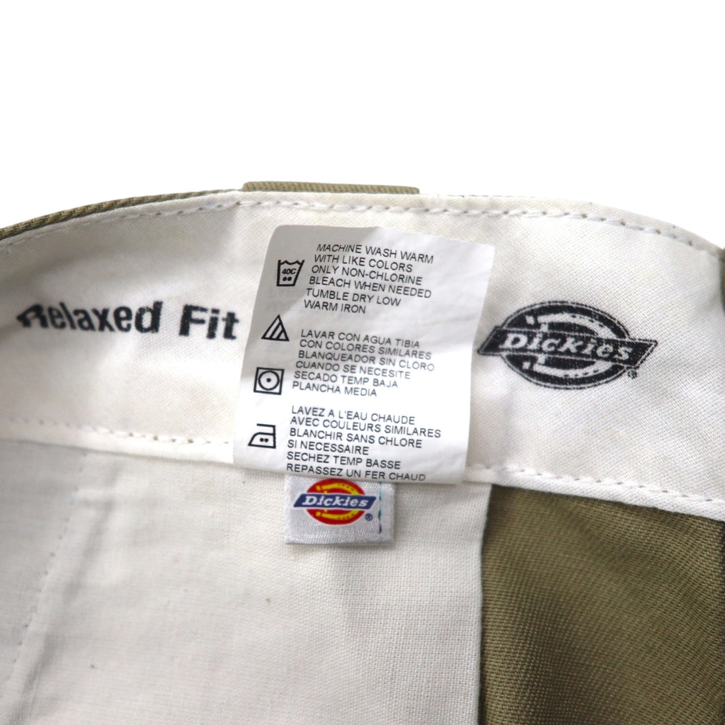 Dickies Relaxed Fit Short Work Pants, Size L, Beige, Knee-Length, WR640, Made in Mexico