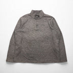 Eddie Bauer ハーフジップ フリースジャケット XL グレー ポリエステル