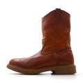 REDWING 1987 USA Made 80s 11-inch Pecos Boots, 30cm, Brown Leather, 1155, Printed Feather Tag, Vertical Feathers
