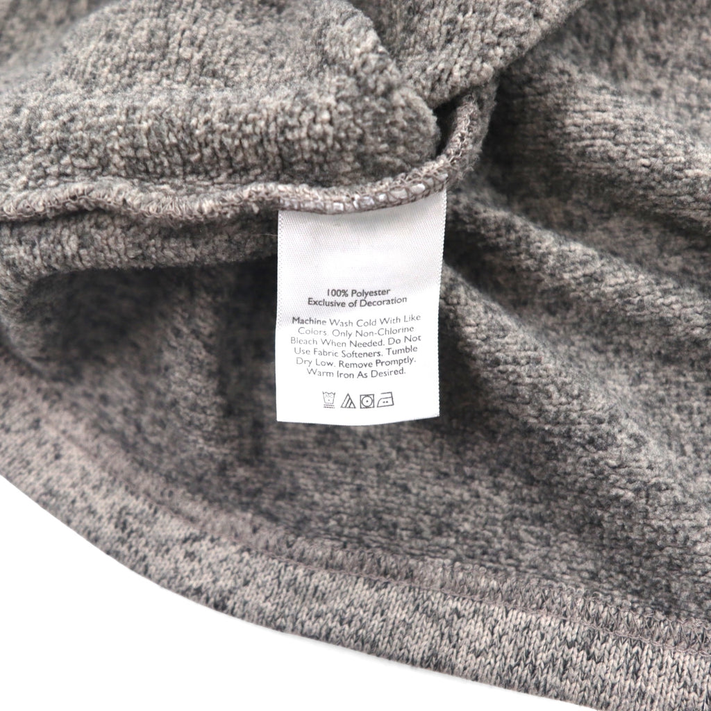 Eddie Bauer ハーフジップ フリースジャケット XL グレー ポリエステル
