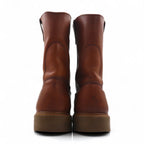 REDWING 1987 USA Made 80s 11-inch Pecos Boots, 30cm, Brown Leather, 1155, Printed Feather Tag, Vertical Feathers