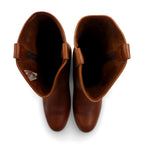 REDWING 1987 USA Made 80s 11-inch Pecos Boots, 30cm, Brown Leather, 1155, Printed Feather Tag, Vertical Feathers
