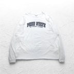 Champion カレッジプリント ロングスリーブ Tシャツ ロンT 4XL ホワイト PENN STATE ビッグサイズ ニカラグア製