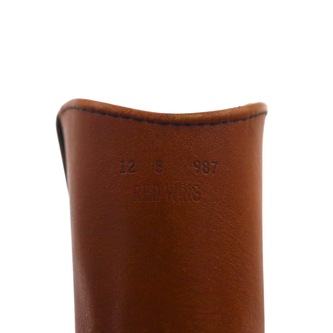 REDWING 1987 USA Made 80s 11-inch Pecos Boots, 30cm, Brown Leather, 1155, Printed Feather Tag, Vertical Feathers