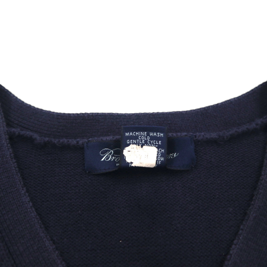 Brooks Brothers Vネック ピマコットン ニット セーター L ネイビー