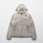 THE NORTH FACE フリースジャケット パーカー S ホワイト OSO FURRY FLEECE HOODIE ドローコード AA5Z