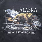 Vintage 90s Mexico Made Graphic Sweatshirt SANTEE スウェット L ブラック ALASKA メキシコ製