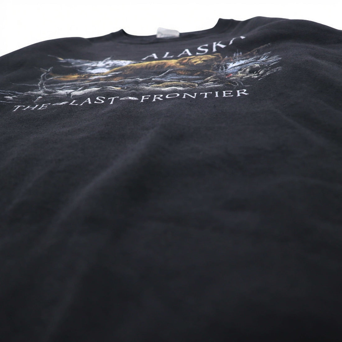 Vintage 90s Mexico Made Graphic Sweatshirt SANTEE スウェット L ブラック ALASKA メキシコ製