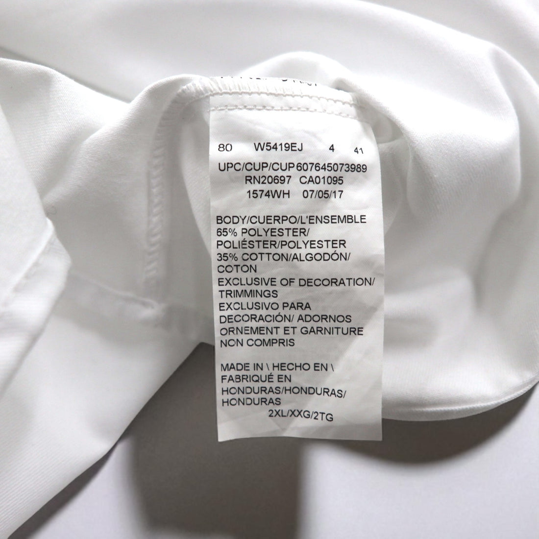 Dickies Short Sleeve Work Shirt, Size 2XL, White, Polyester and Cotton, Double Pocket, 1574