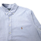 Ralph Lauren Button Down Shirt XLT TALL Blue Cotton CLASSIC FIT Small Pony Embroidery