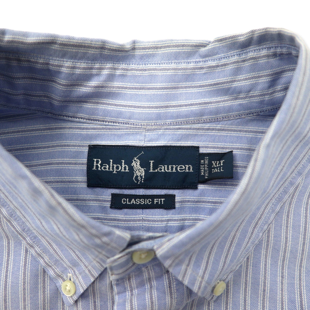 Ralph Lauren Button Down Shirt XLT TALL Blue Cotton CLASSIC FIT Small Pony Embroidery
