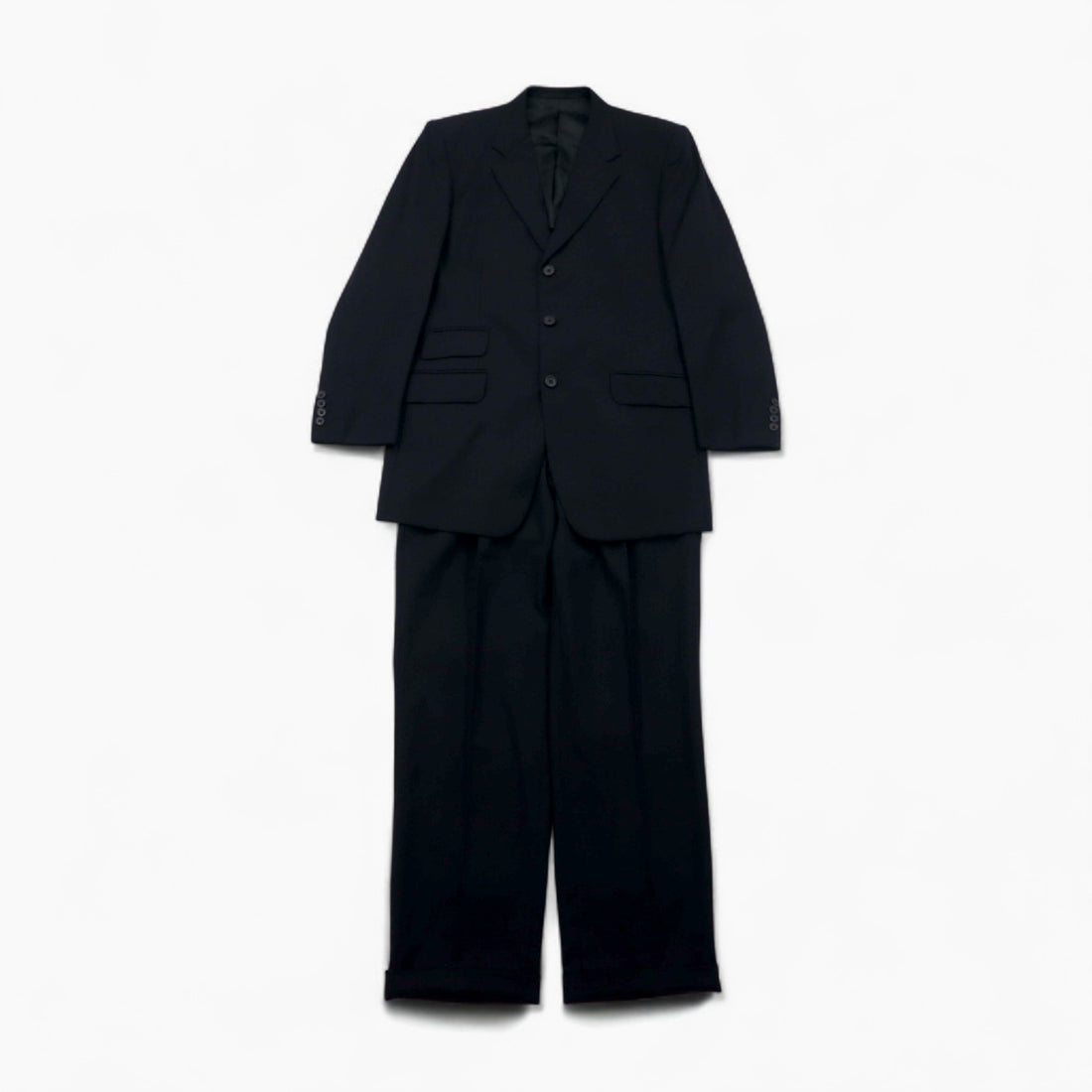 Paul Smith 90年代 3B スーツ セットアップ XL ブラック ウール Tessitura di Quaregna by GHIONE 日本製