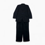 Paul Smith 90s 3B Suit Set, XL, Black Wool, Tessitura di Quaregna by GHIONE, Made in Japan
