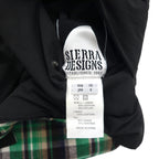 SIERRA DESIGNS 60/40クロス リバーシブル ダウン ベスト S ブラック グリーン チェック