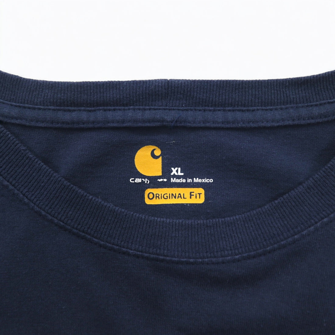 Carhartt Long Sleeve Pocket T-Shirt, XL, Navy, ORIGINAL FIT, K126, Made in Mexico