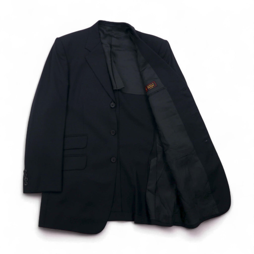 Paul Smith 90s 3B Suit Set, XL, Black Wool, Tessitura di Quaregna by GHIONE, Made in Japan